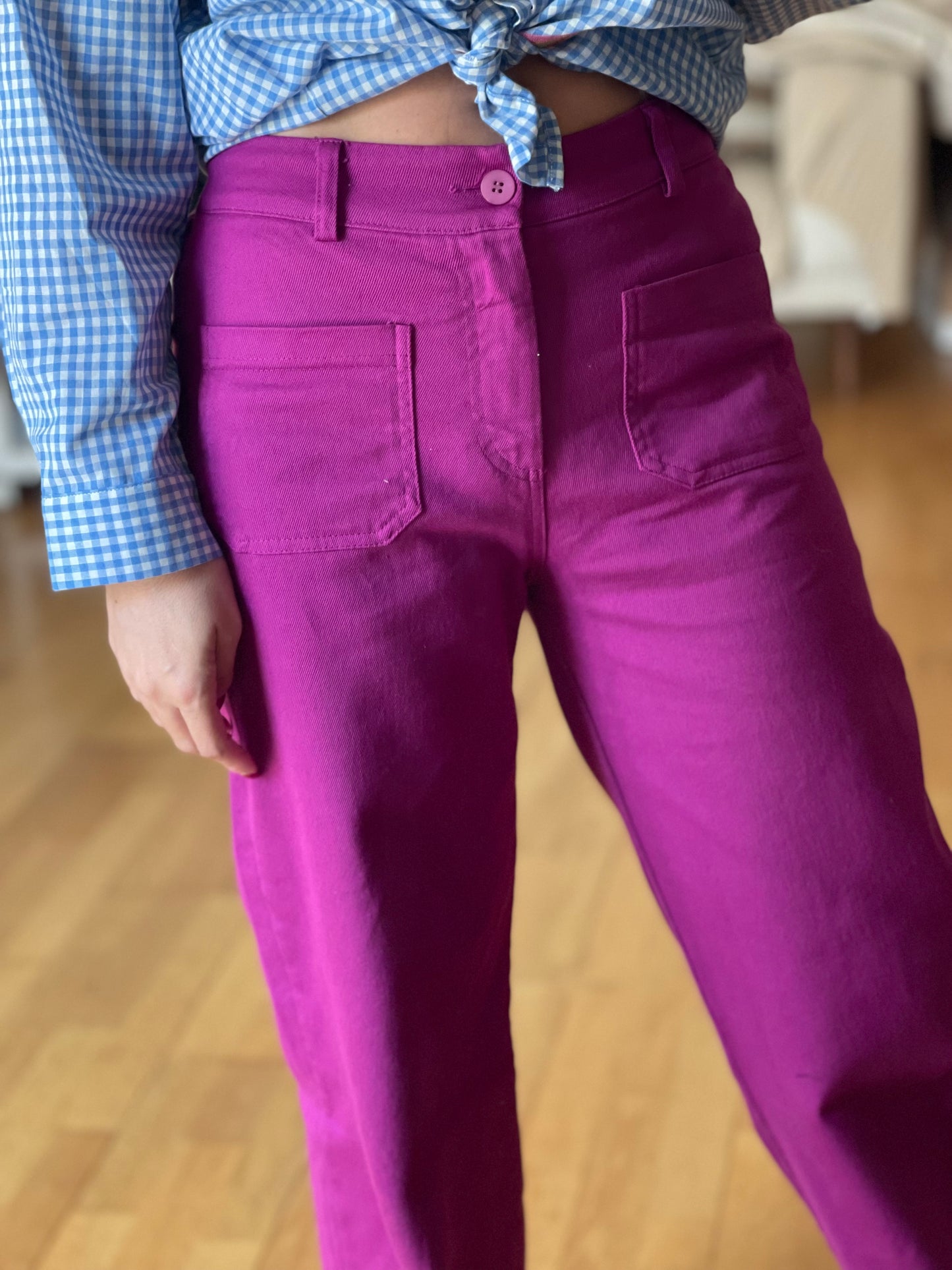 EDNA | Calças wide leg com bolsos