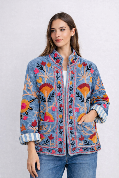 BLOOMING SKY EMBROIDERED JACKET