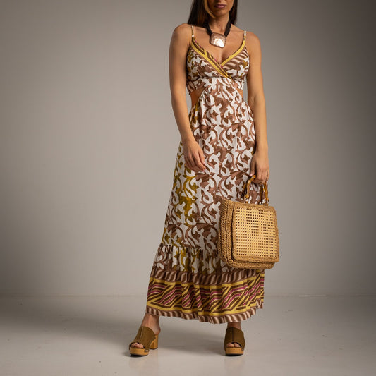 MARÍA | Vestido estampado recortado