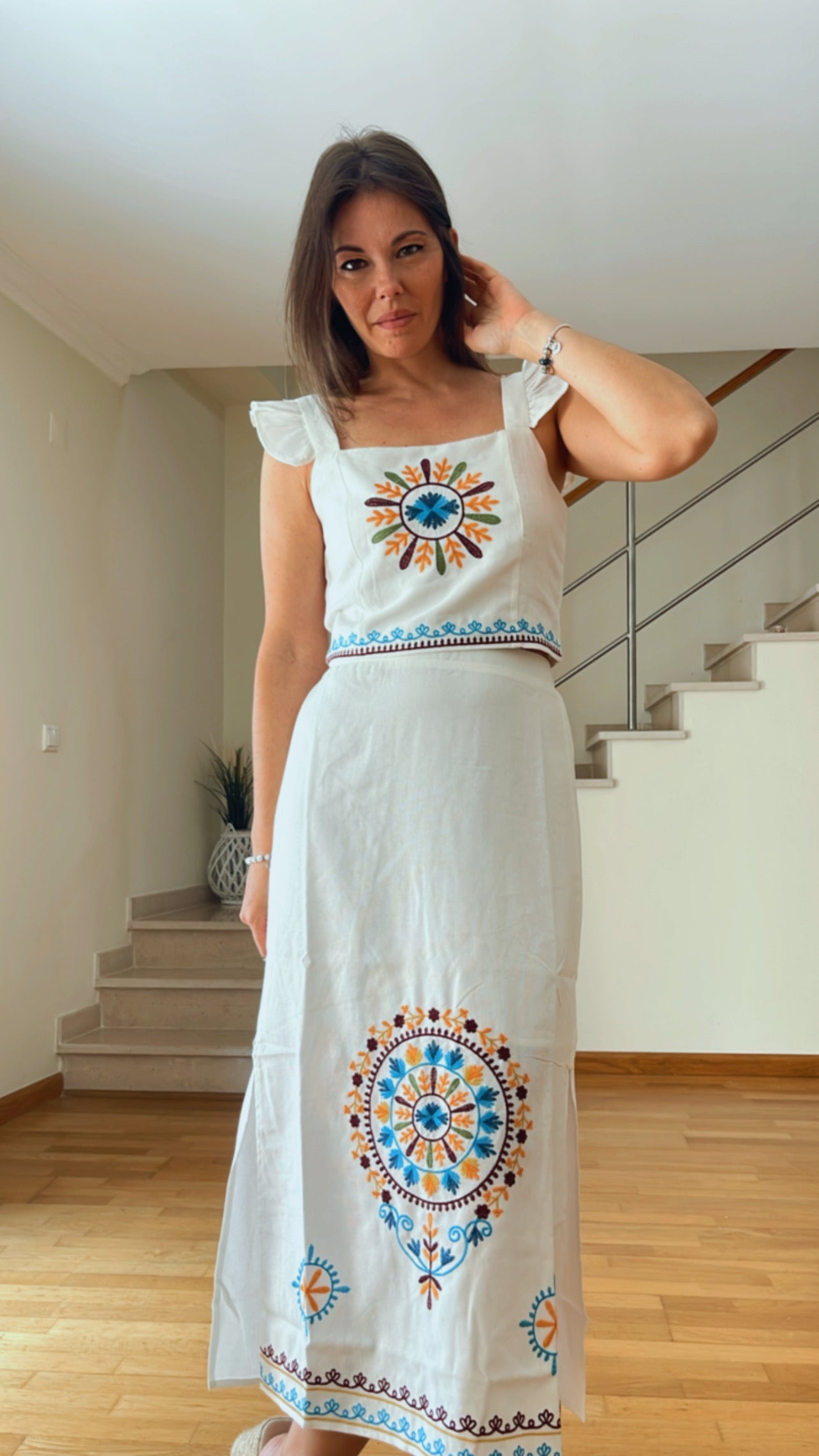 SANTORINI | Set with embroidery