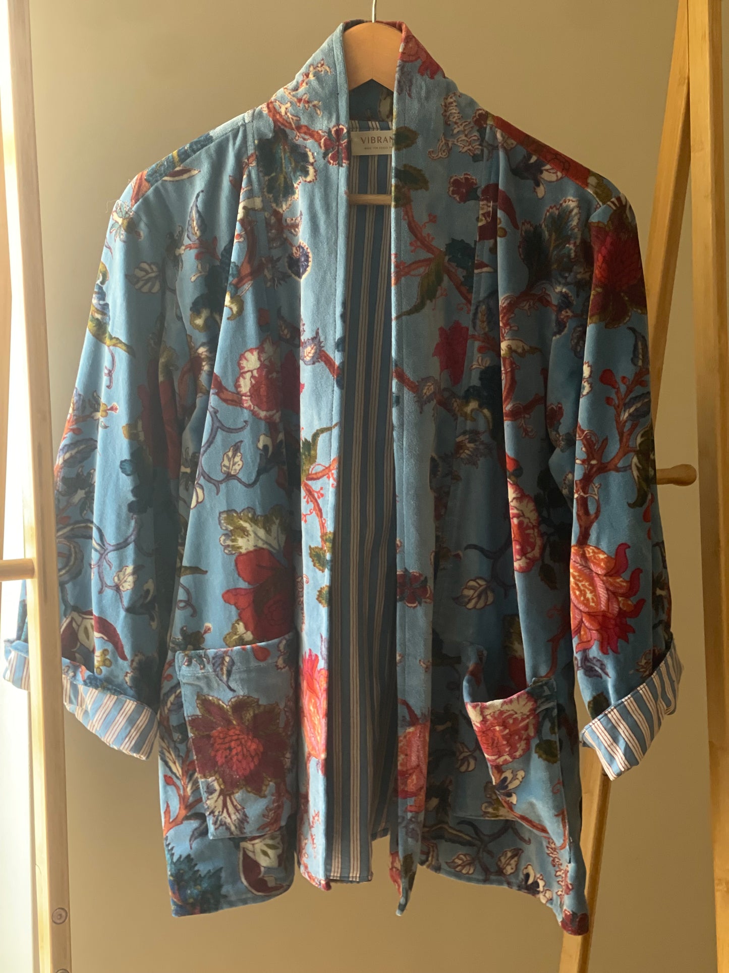 BLUE GARDEN KIMONO JACKET