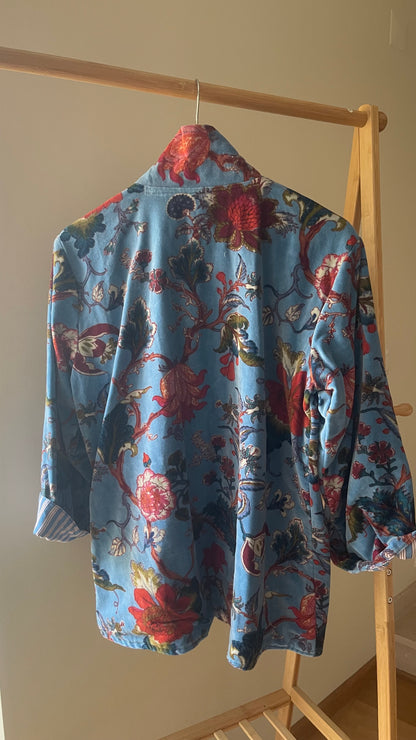 BLUE GARDEN KIMONO JACKET