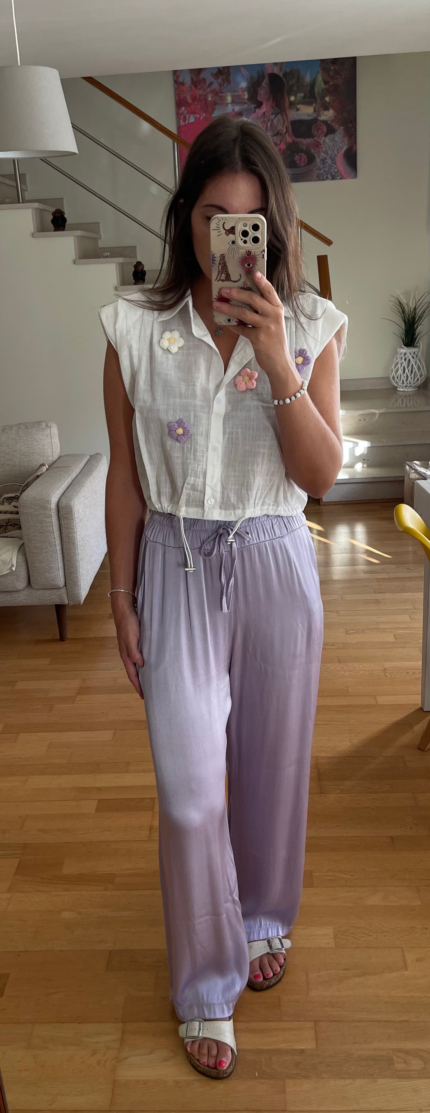 PHOEBE | Woolen flower shirt