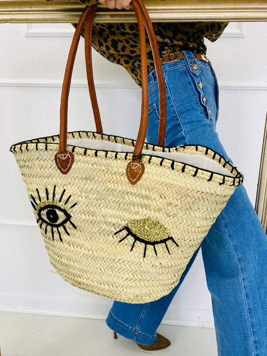 HAPPY | Straw bag
