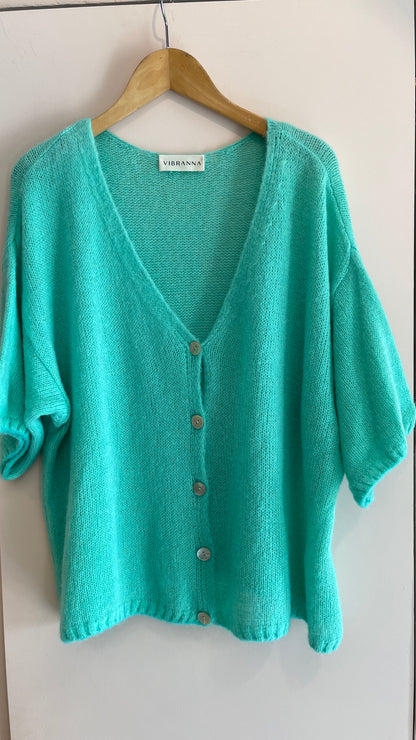 CHIARA | Short sleeve knitted coat