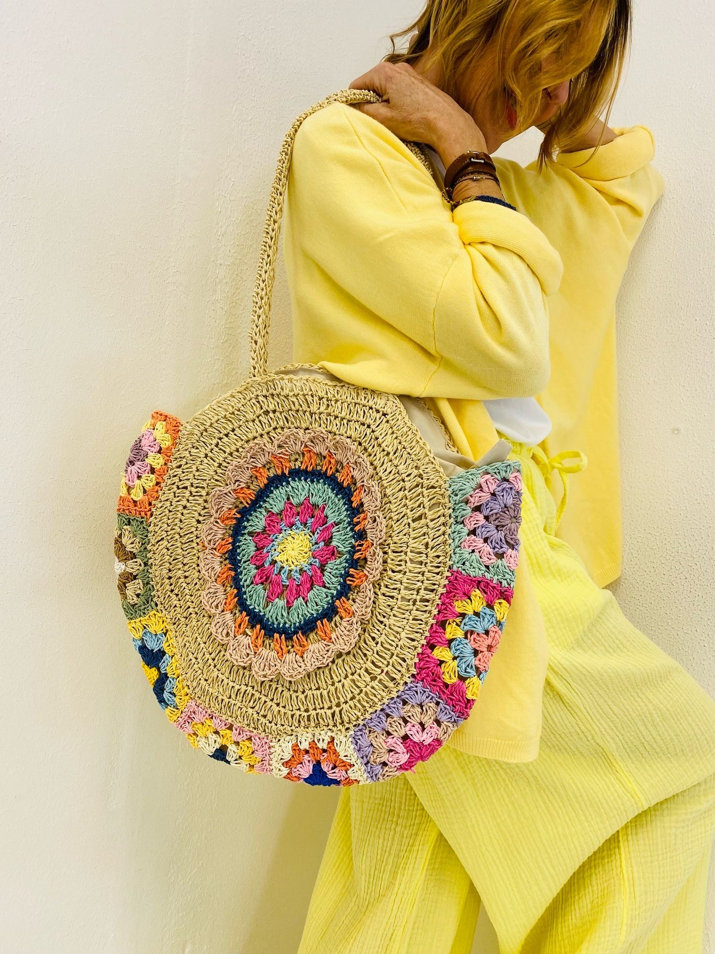 LUCIE | Saco de ráfia e crochet