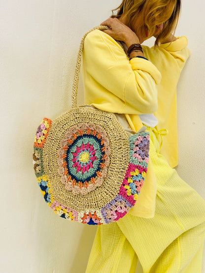 LUCIE | Saco de ráfia e crochet