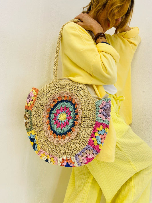 LUCIE | Saco de ráfia e crochet