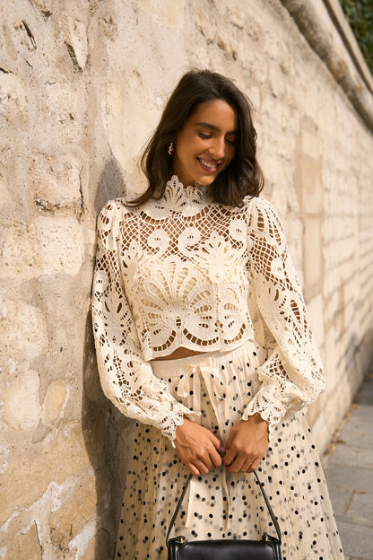 ODETTE GUIPURE BLOUSE