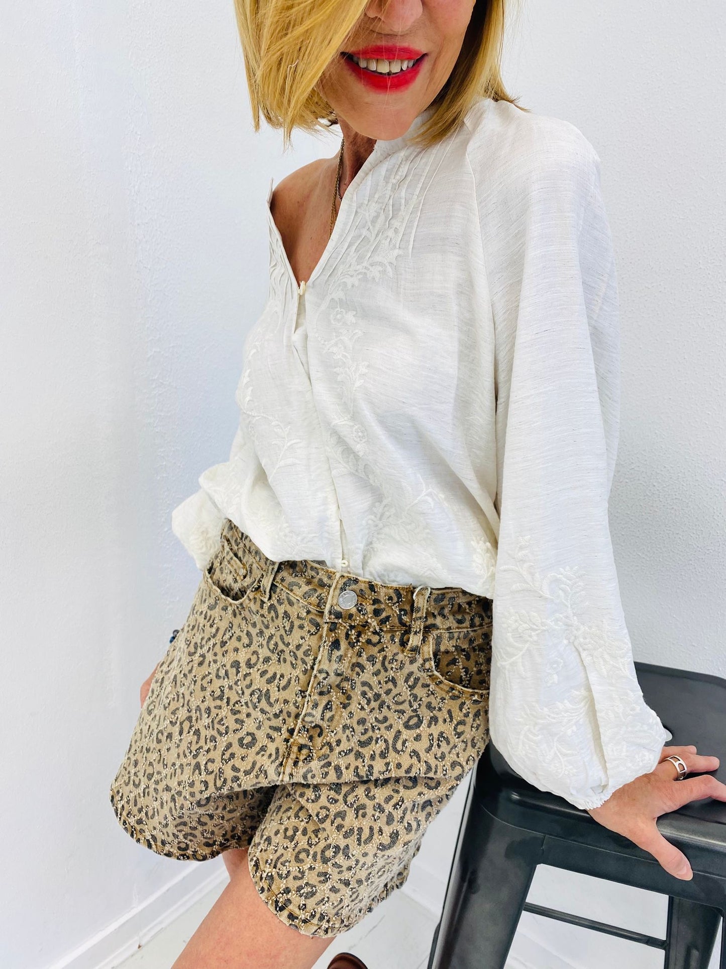 MUSE | Shorts animal print em ganga