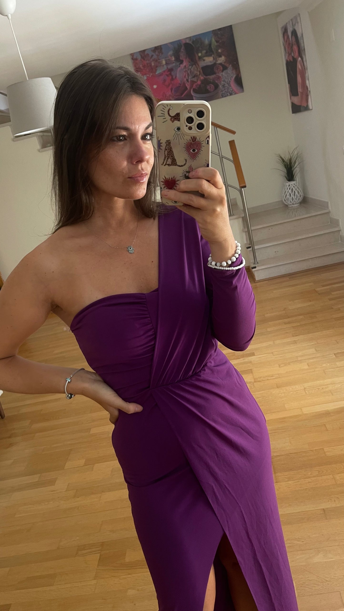 SAMANTA | Asymmetrical midi dress