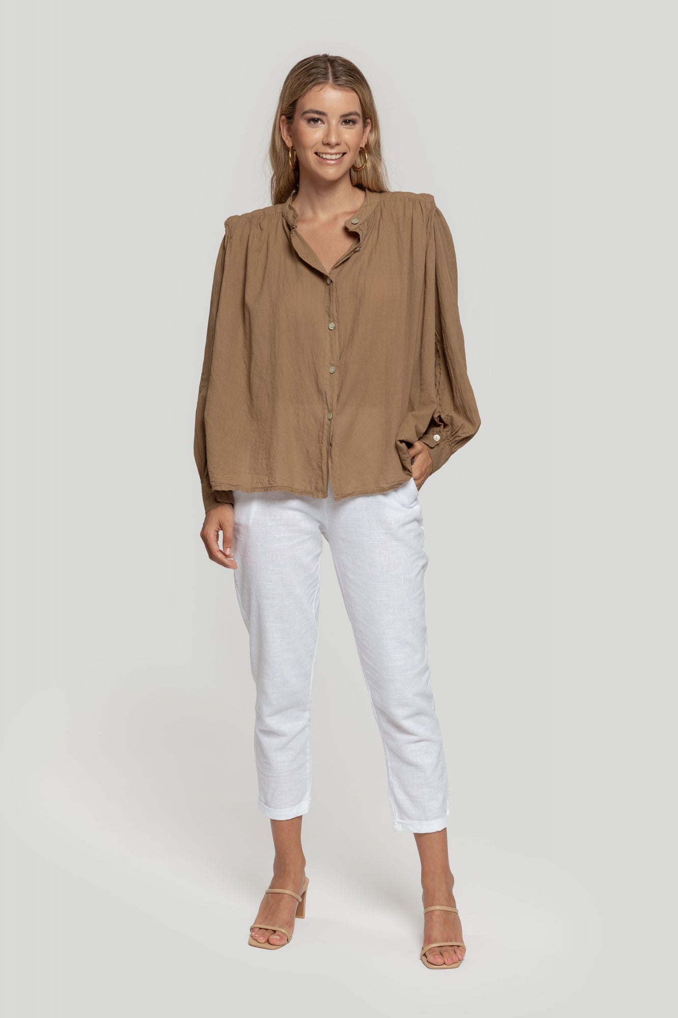 ADELE | Shirt with shoulder pads