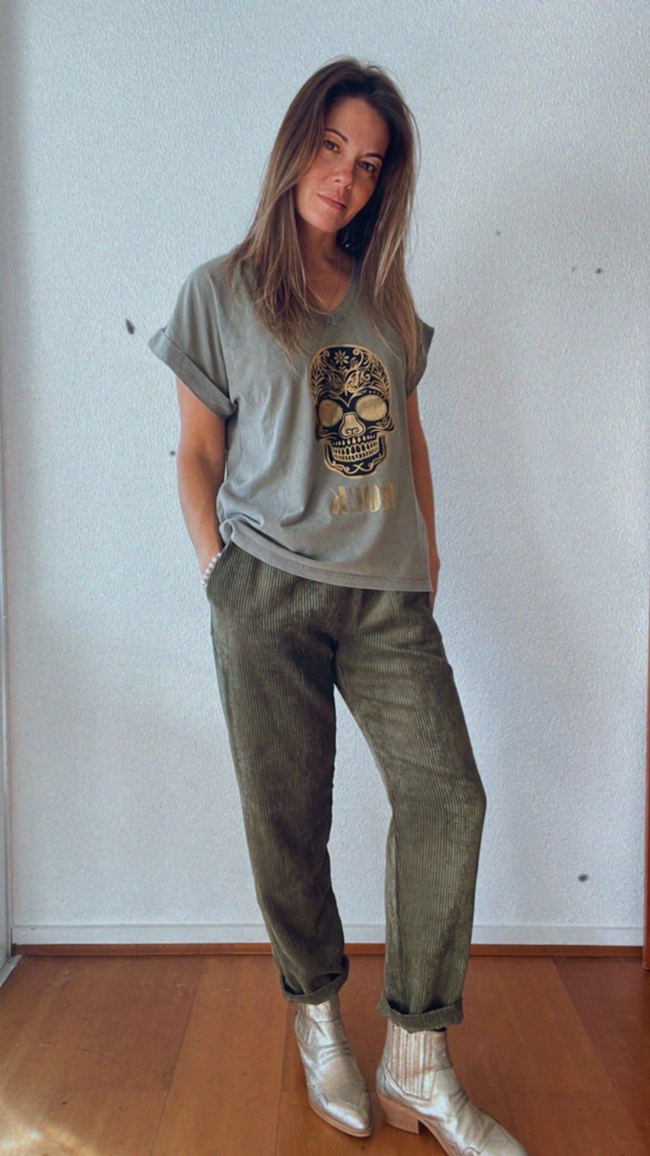 GOLD SKULL | printed t shirt
