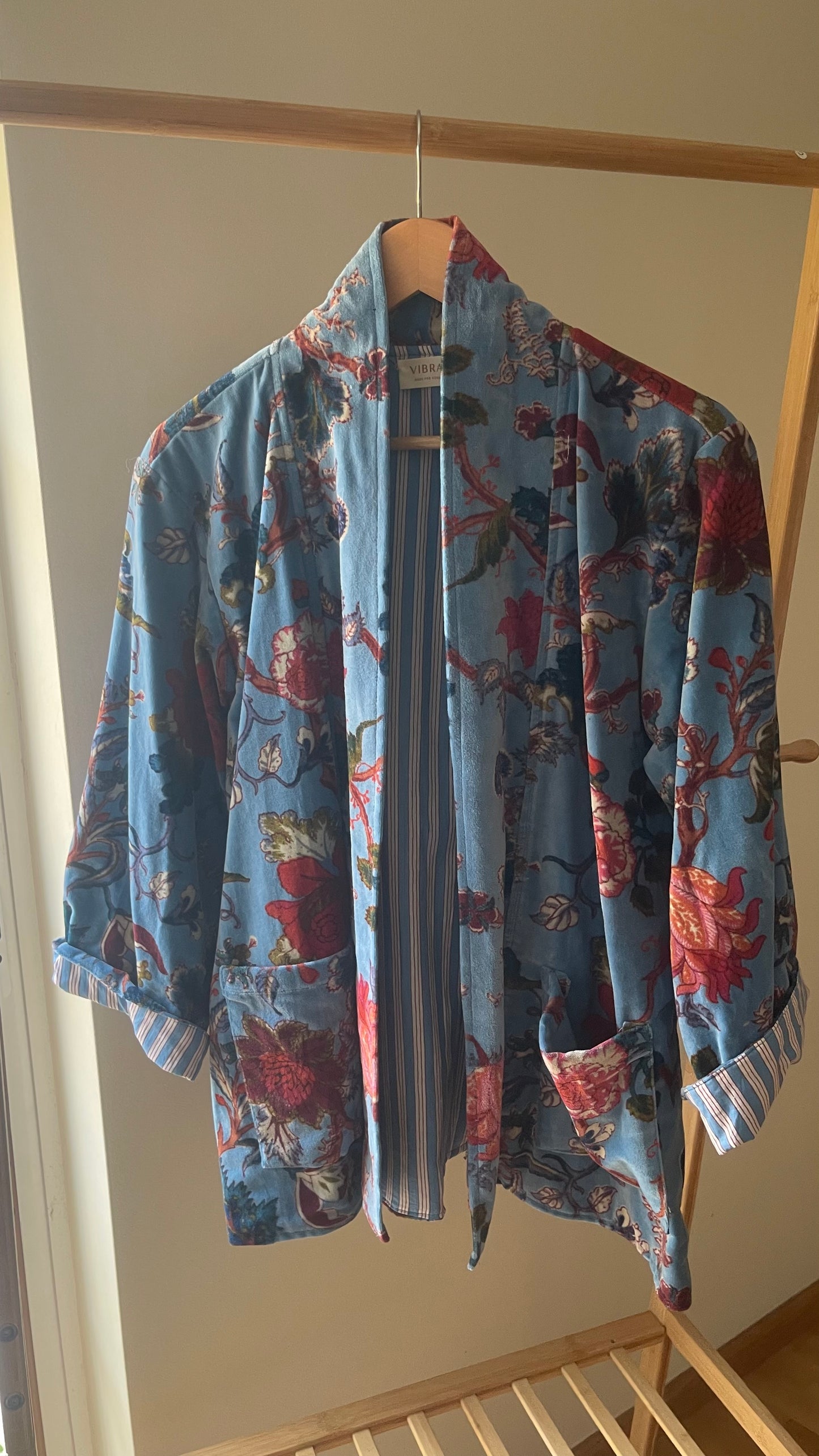 BLUE GARDEN KIMONO JACKET