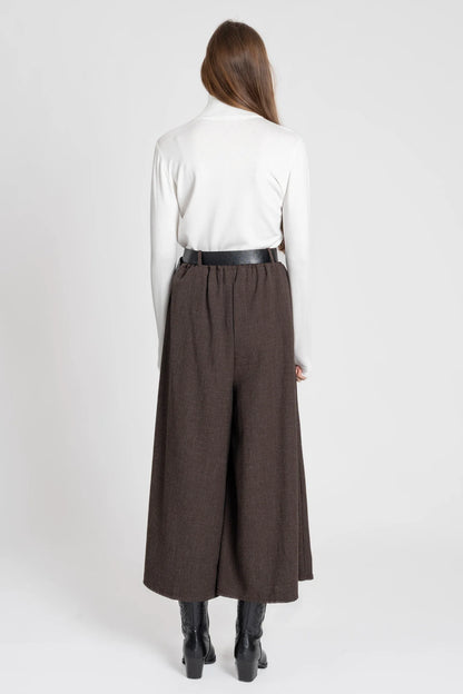 BERNA - Calças Midi Cintura Subida Perna Larga | VIBRANNA