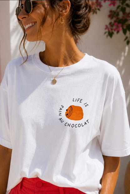 PAIN AU CHOCOLAT | T-shirt colorida com estampado