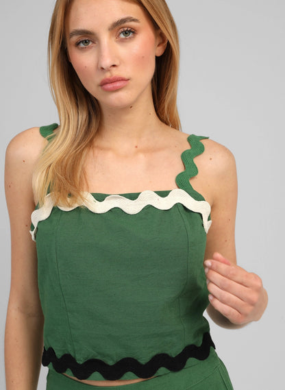 ONDINA TOP - GREEN