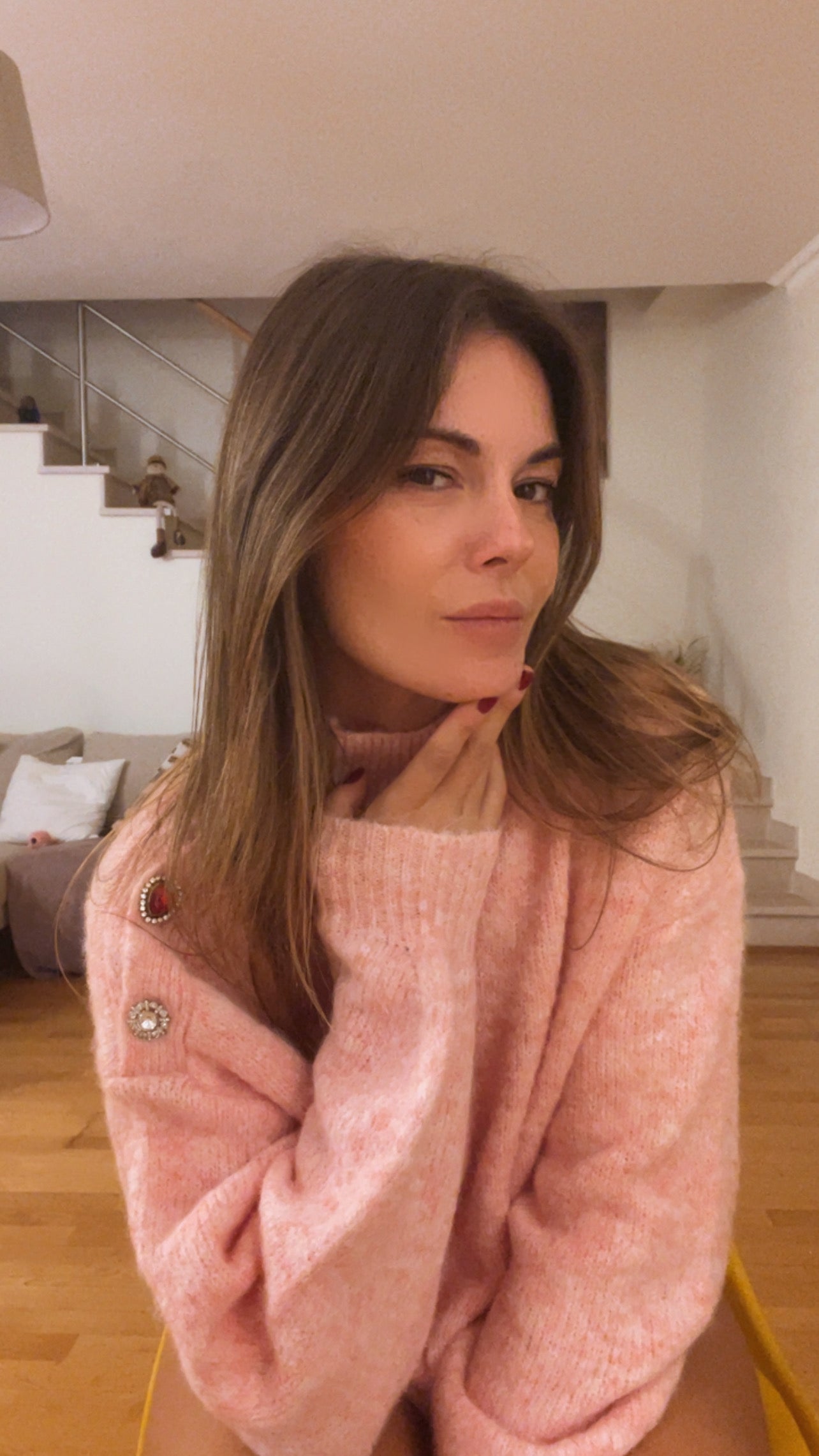 JÚLIA | Mesh with rhinestone buttons