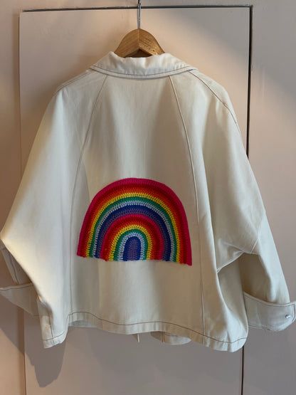 RAINBOW | Casaco de algodão com desenhos bordados