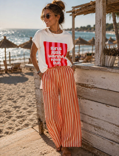 GIRLS JUST WANNA HAVE FUN T-SHIRT