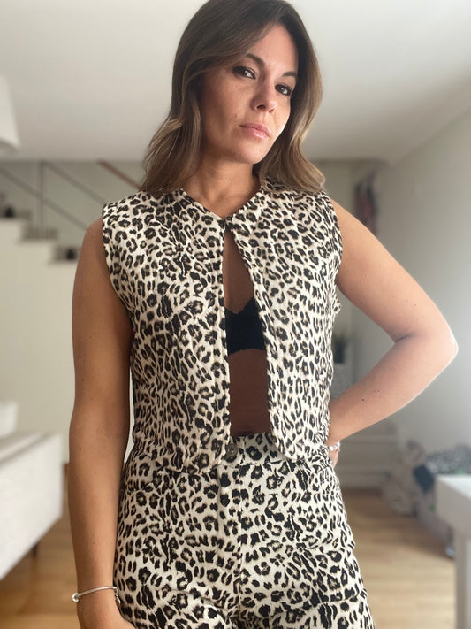 VICTORIA | Chaleco estampado animal