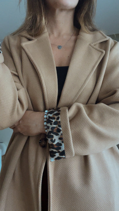 ADRIANE | Leopard-print lining coat