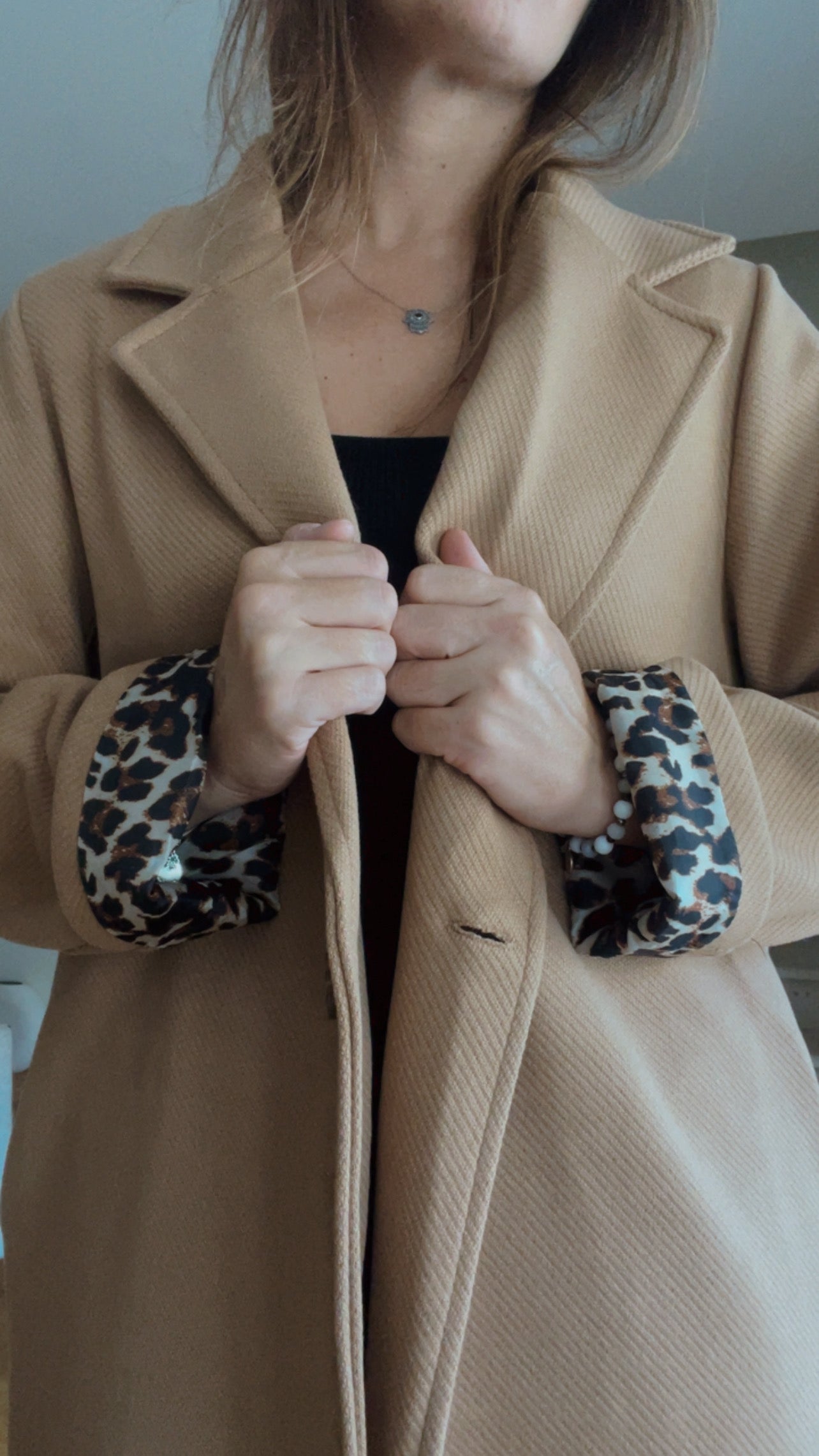 ADRIANE | Leopard-print lining coat