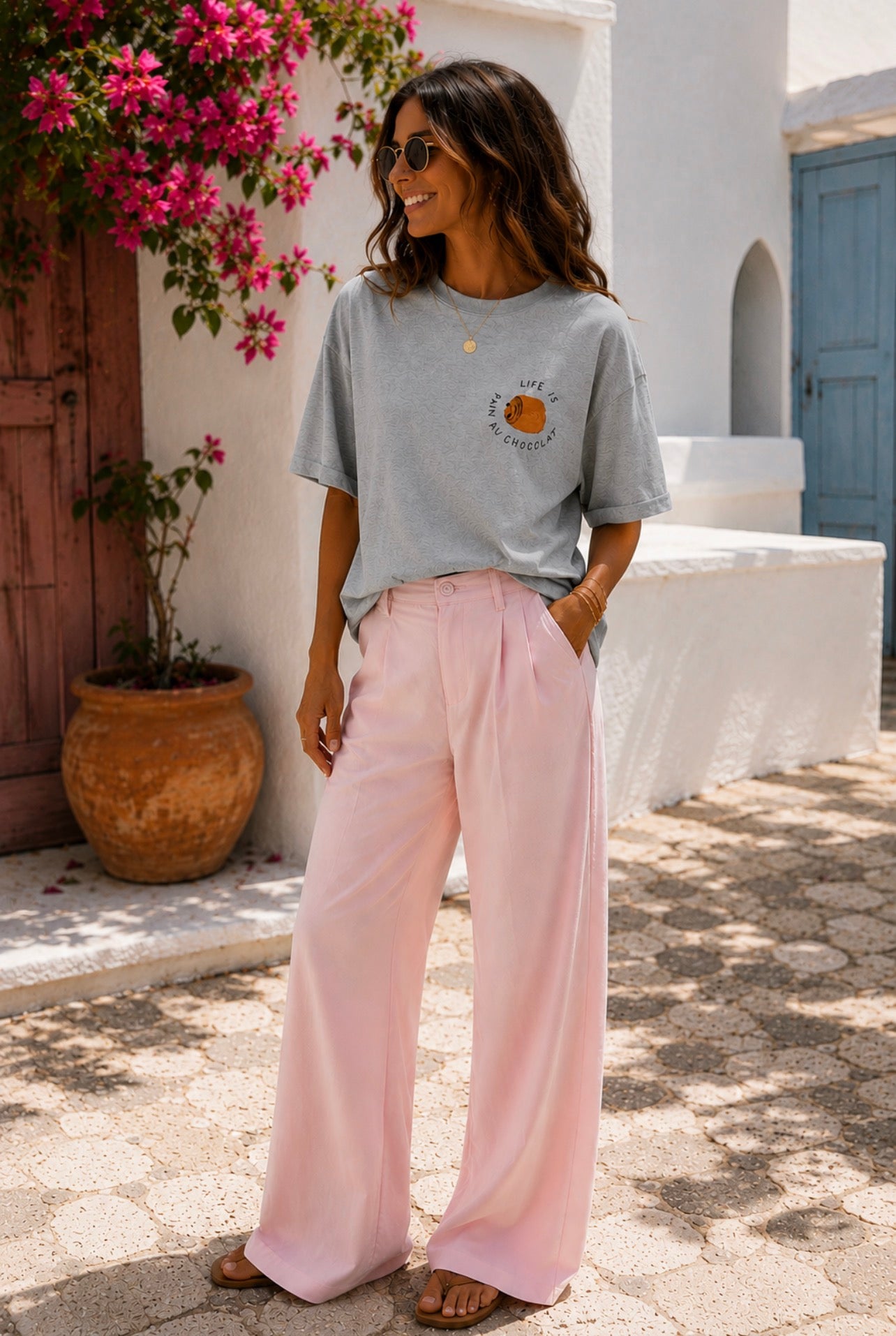 PAIN AU CHOCOLAT | T-shirt colorida com estampado