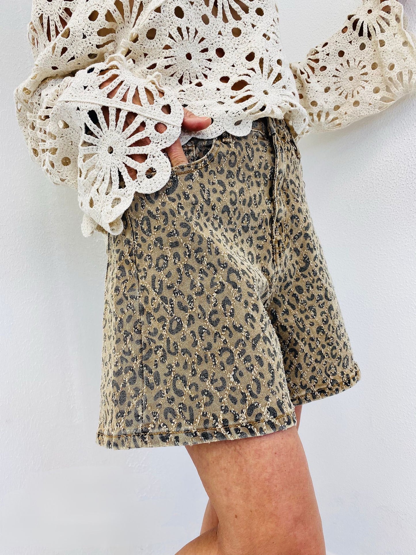 MUSE | Shorts animal print em ganga