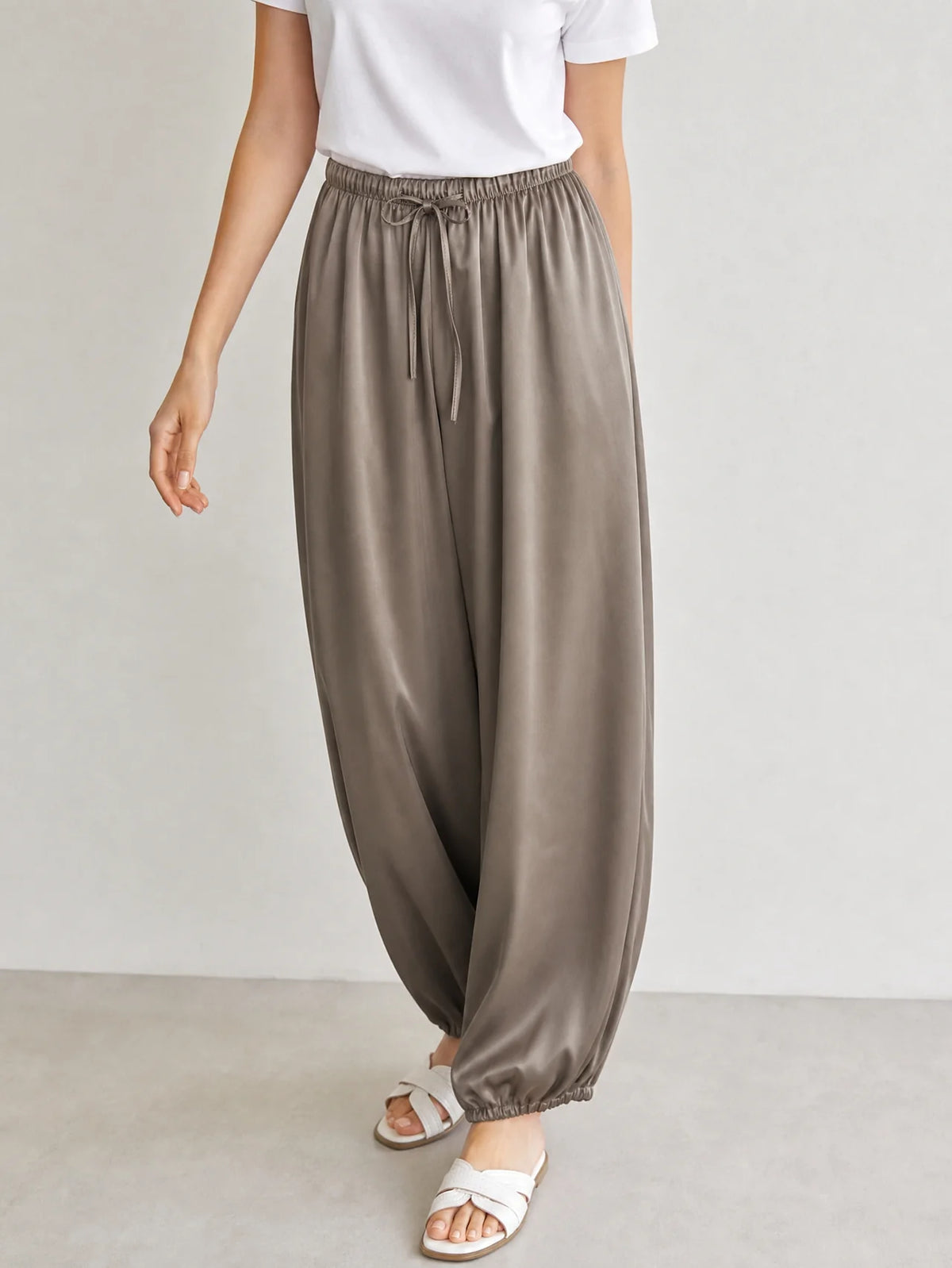 MILA SATIN BALLOON PANTS