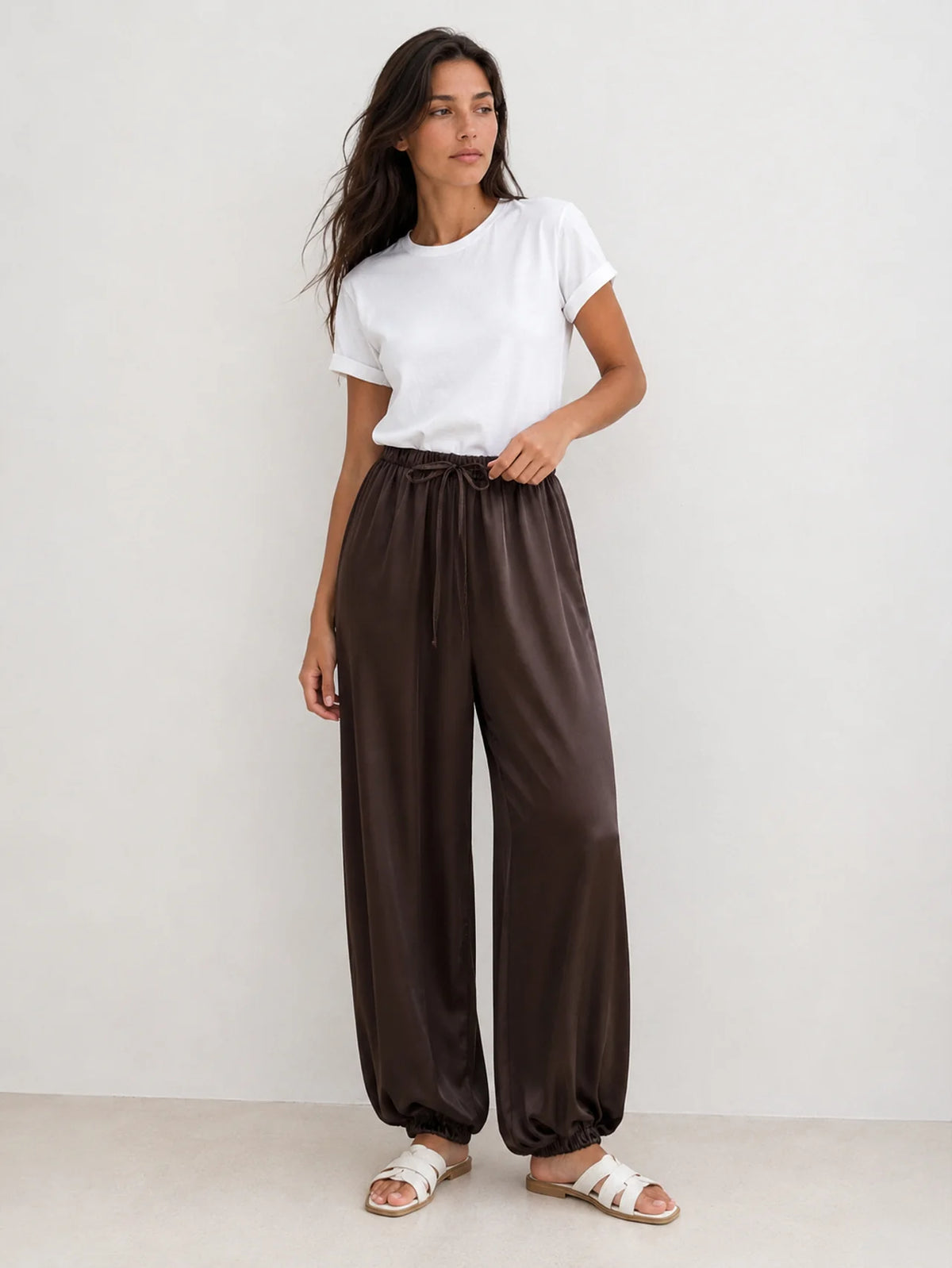 MILA SATIN BALLOON PANTS