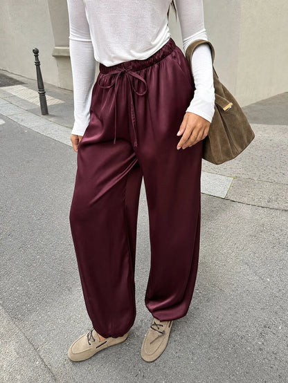 MILA SATIN BALLOON PANTS