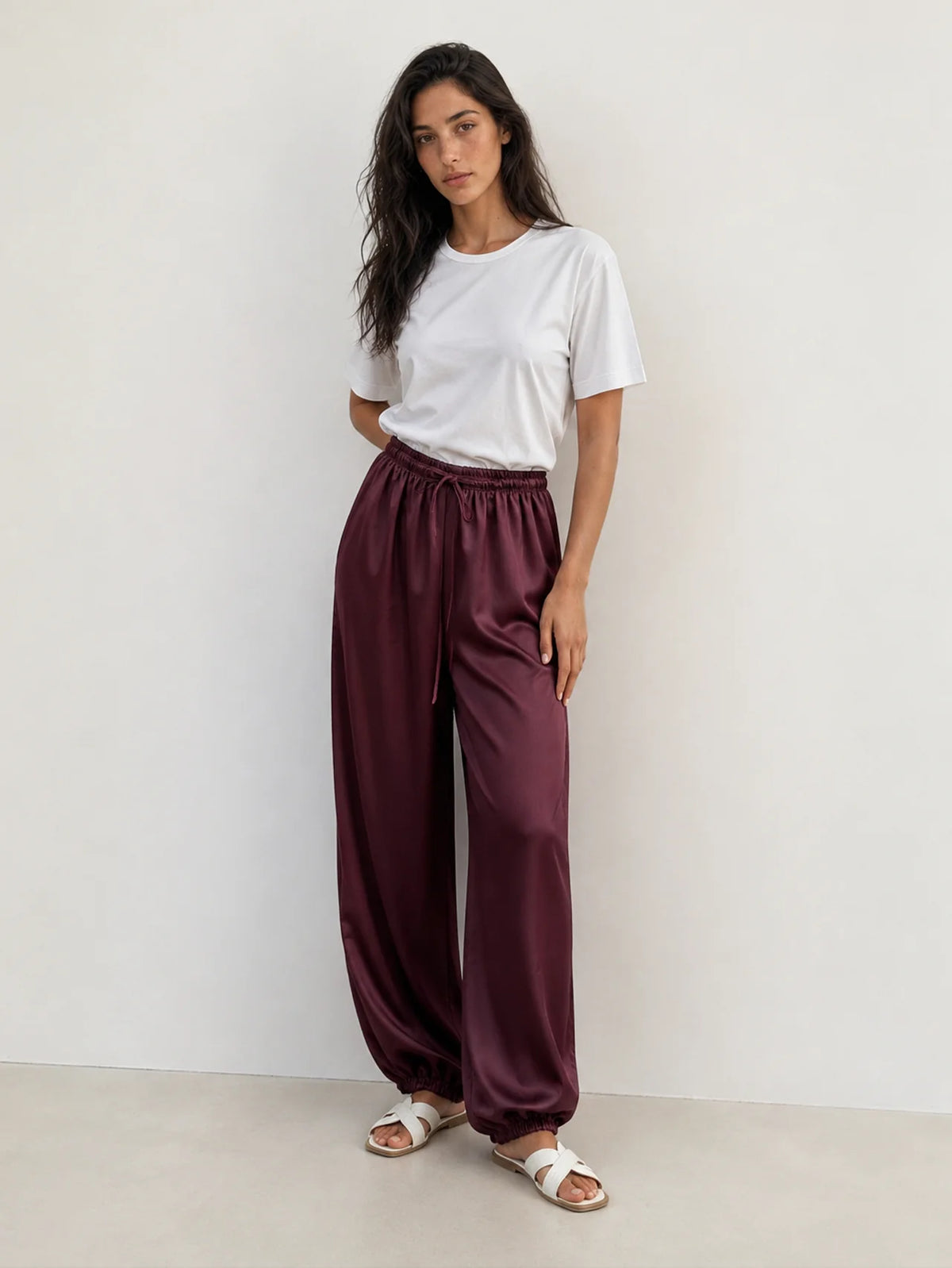 MILA SATIN BALLOON PANTS