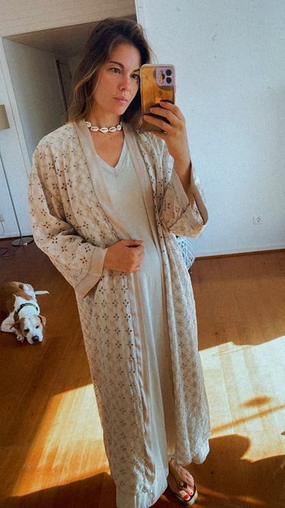 ANGRA | kimono bordado inglés