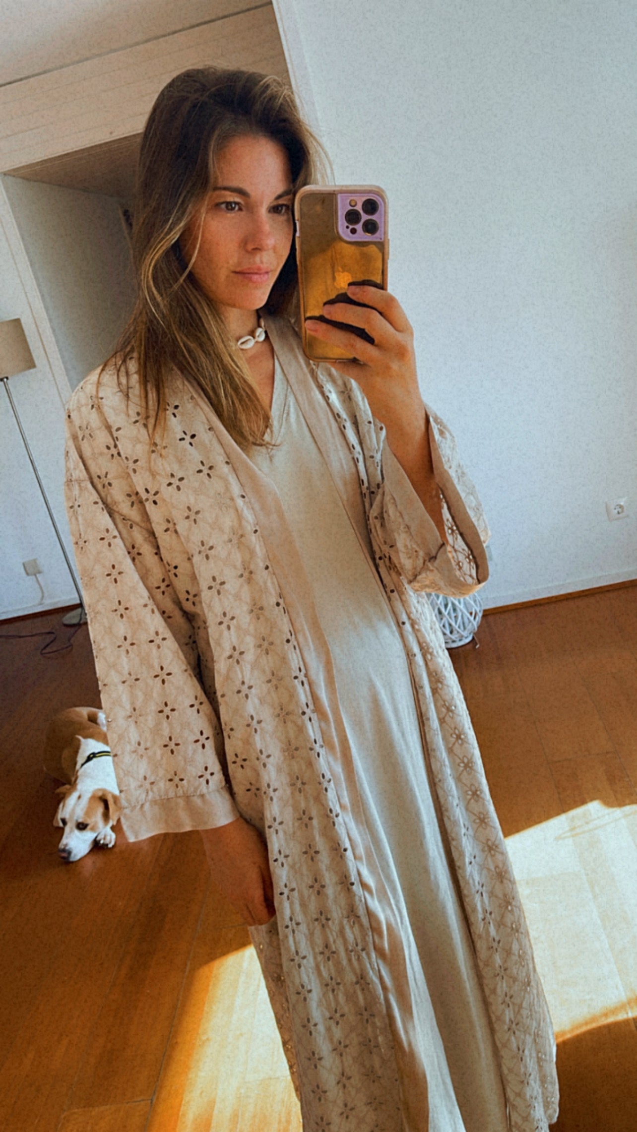 ANGRA | kimono bordado inglés