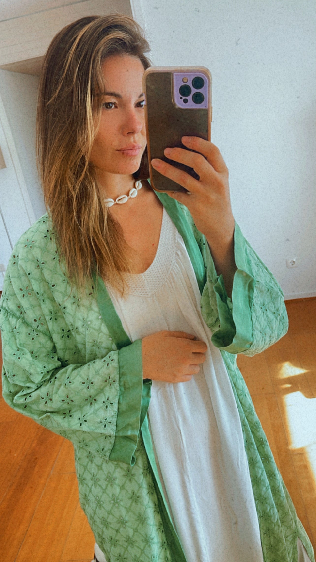 ANGRA | kimono bordado inglés