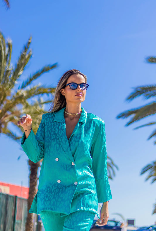 CALABAZA Turquoise | Satin Set