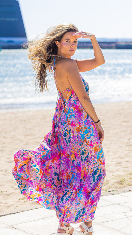 CARMELA | Printed Maxi Dress