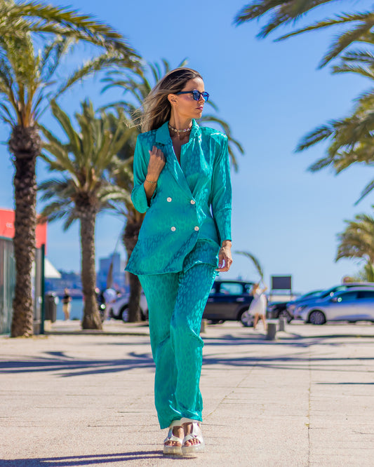 CALABAZA Turquoise | Satin Set
