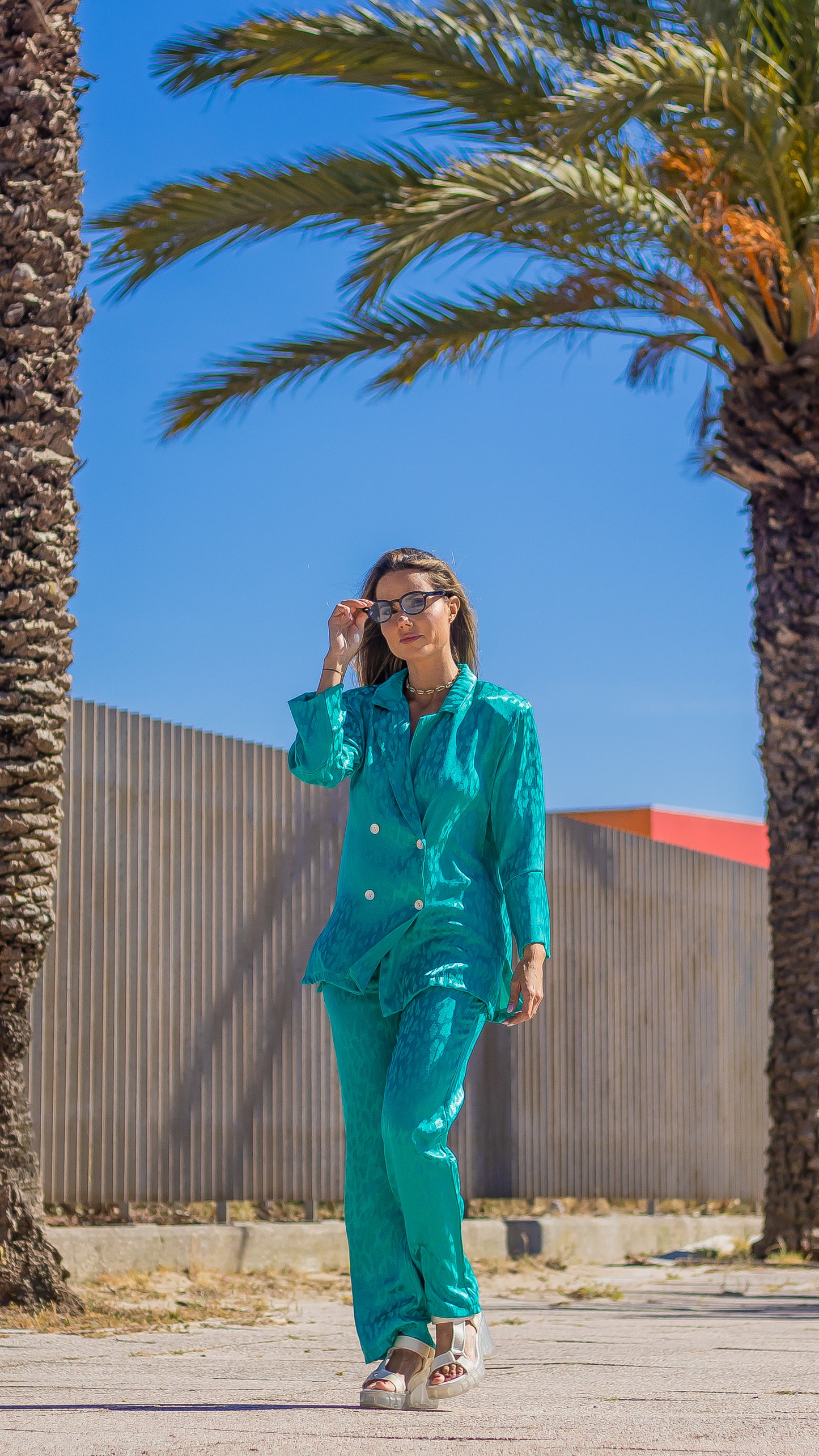 CALABAZA Turquoise | Satin Set