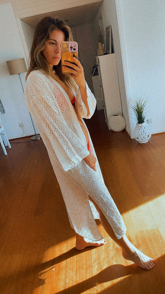 ANGRA | kimono bordado inglés