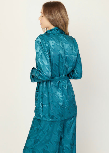 BRILLOS Cobalt | Satin set with printed stars
