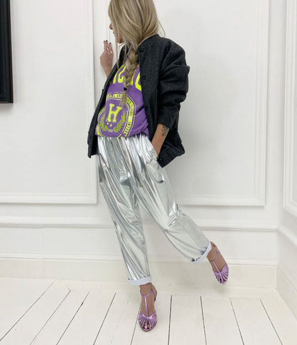 SATURNO | pantalones plateados