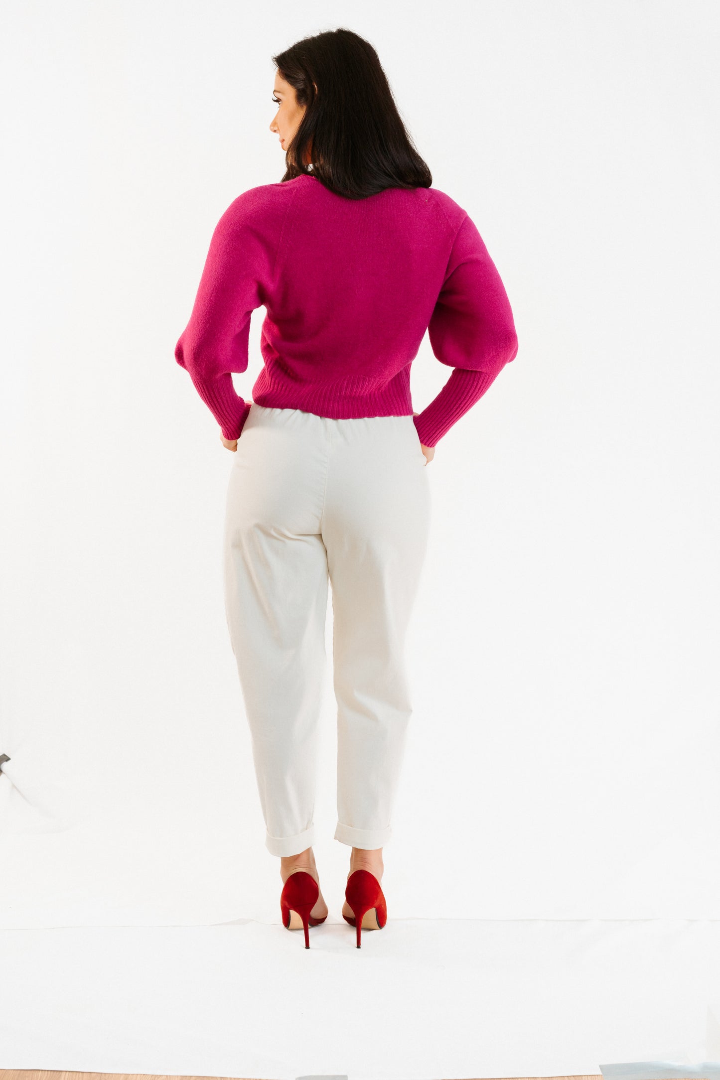 GLORY | Balloon sleeve knitted coat
