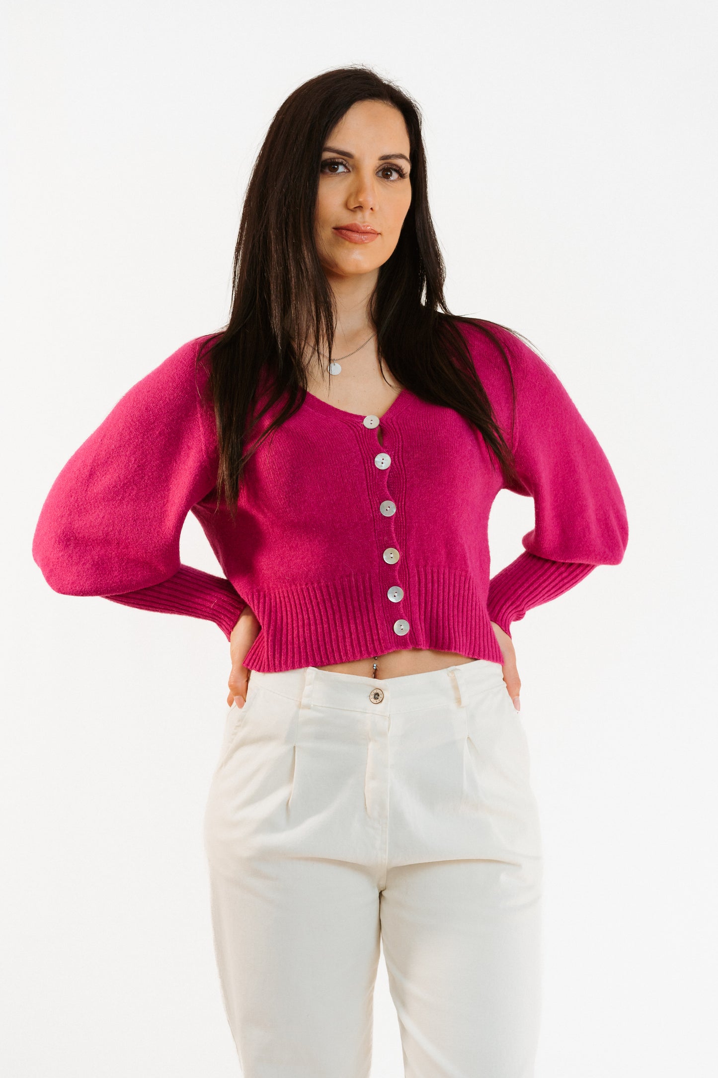 GLORY | Balloon sleeve knitted coat